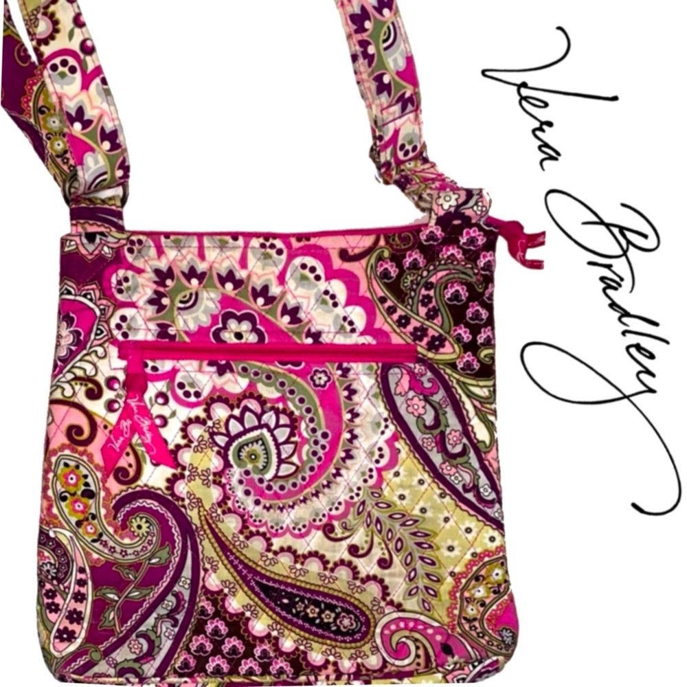 NWOT VERA BRADLEY Very Berry Paisley Crossbody Purse